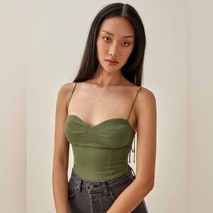 Reformation Liza Tank Top size 4 green